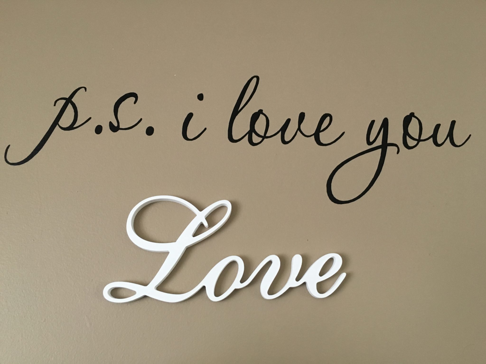 Letters Love Plastic Wall Art