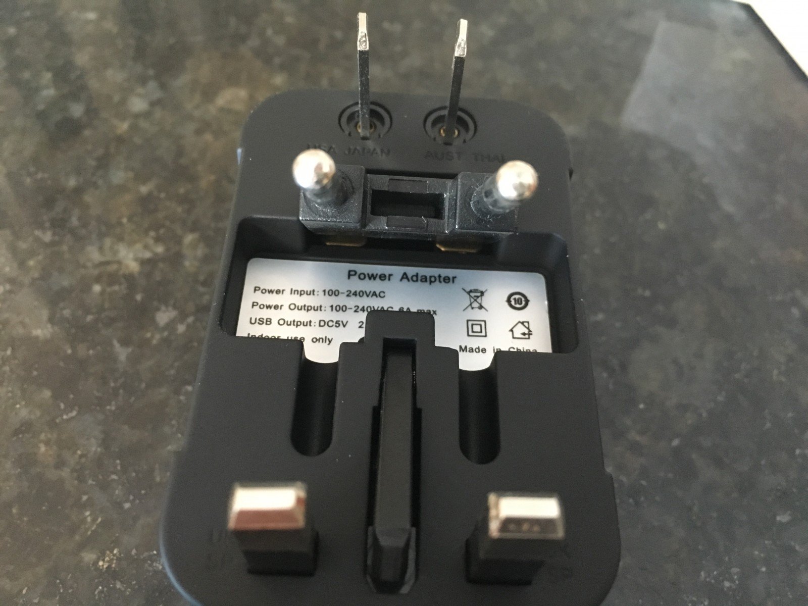 Universal Worldwide Travel Power Adapter Dual USB Charging Ports