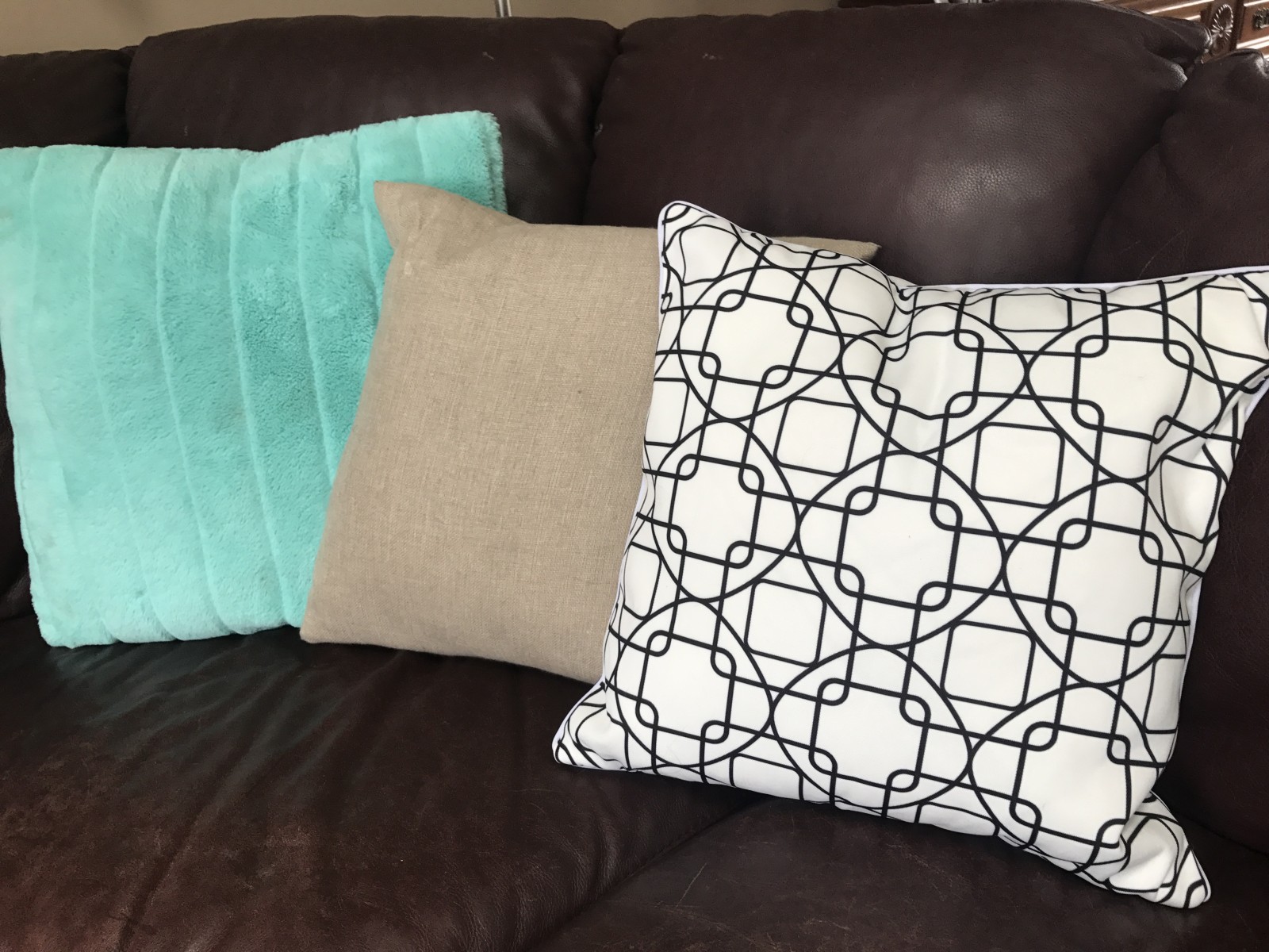 Great black and white geometric pillow cover!