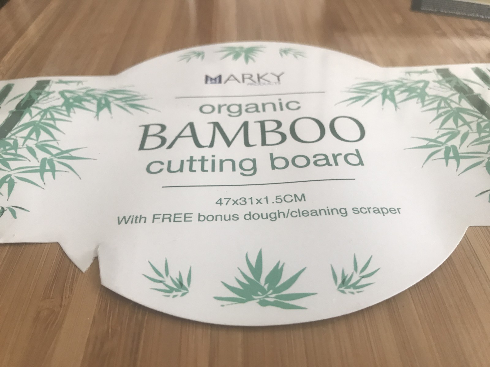 Marky Products All Natural Bamboo Wood Cutting Board