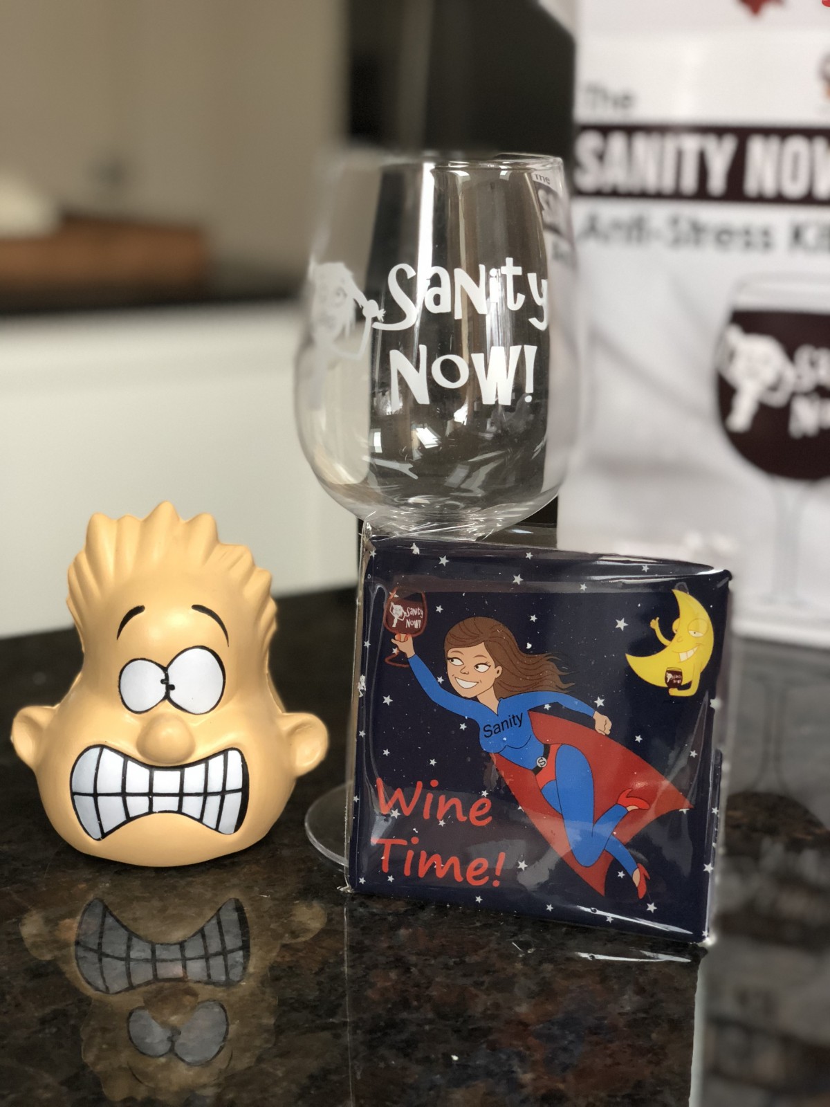 Sanity Now Anti-Stress Wine Glass Kit